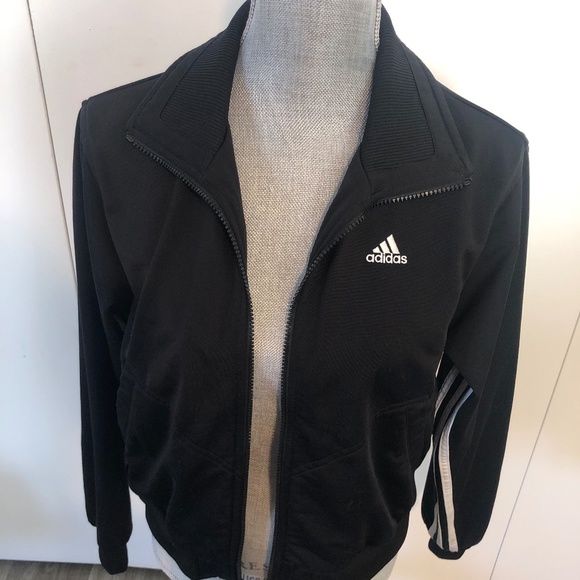 adidas Jackets & Blazers - 🕘 ADIDAS  BLACK JACKET SIDE POCKETS SIZE SMALL